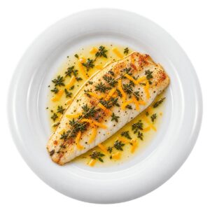 Branzino al timo e arancia
